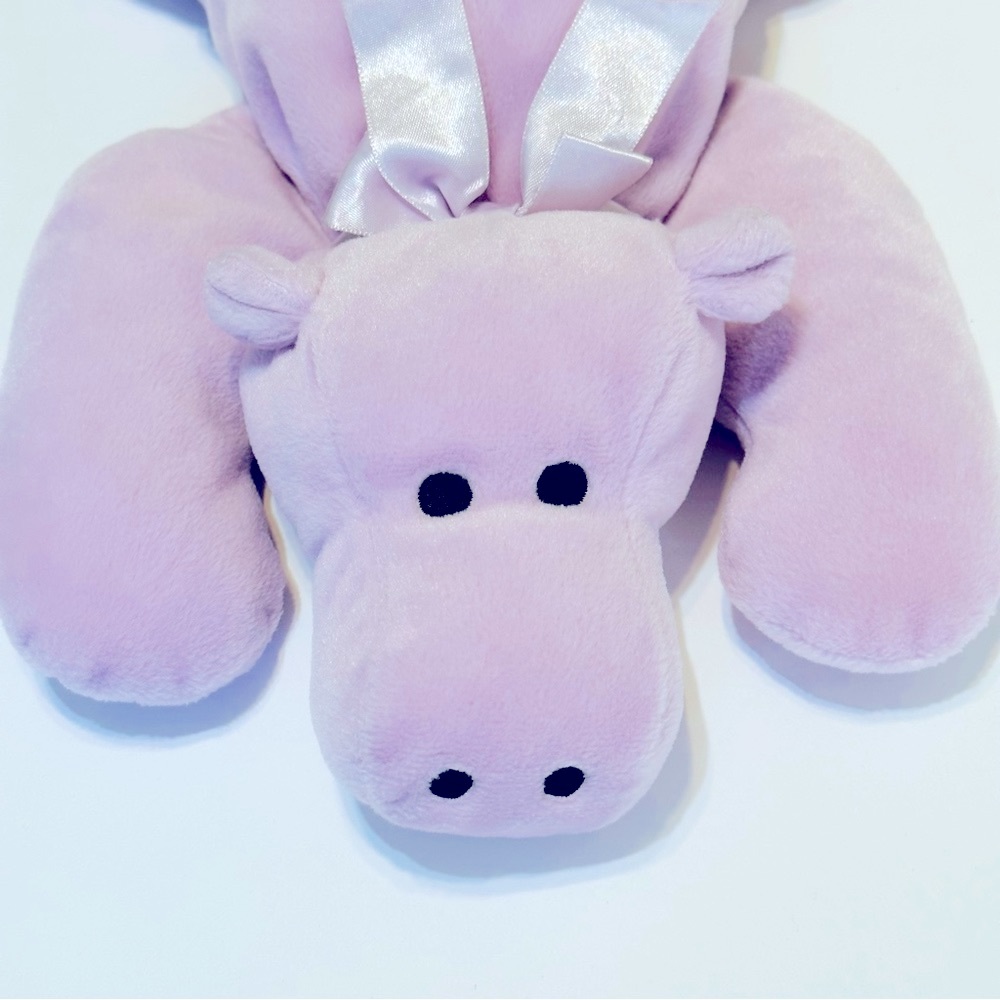Ty 1996 Soft Baby Tubby Purple Hippo Pillow Pals Stuffed Animal Plush Toy 14” - Picture 2 of 10